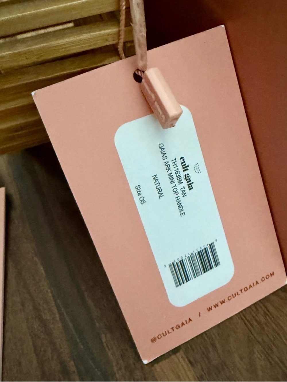 Cult Gaia bamboo Ark Small Bag with Pink Branded Box - Picture 5 of 12